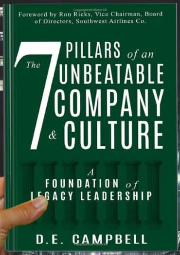 Cover of The 7 Pillars of an Unbeatable Company and Culture by D.E. Campbell